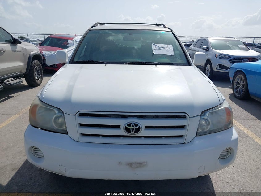 2006 Toyota Highlander VIN JTEGP21AX60096396 IAAI salvage auction — NORMAL WEAR, Clear (Texas), sold $650 on 2026-07-23 (photo 6)