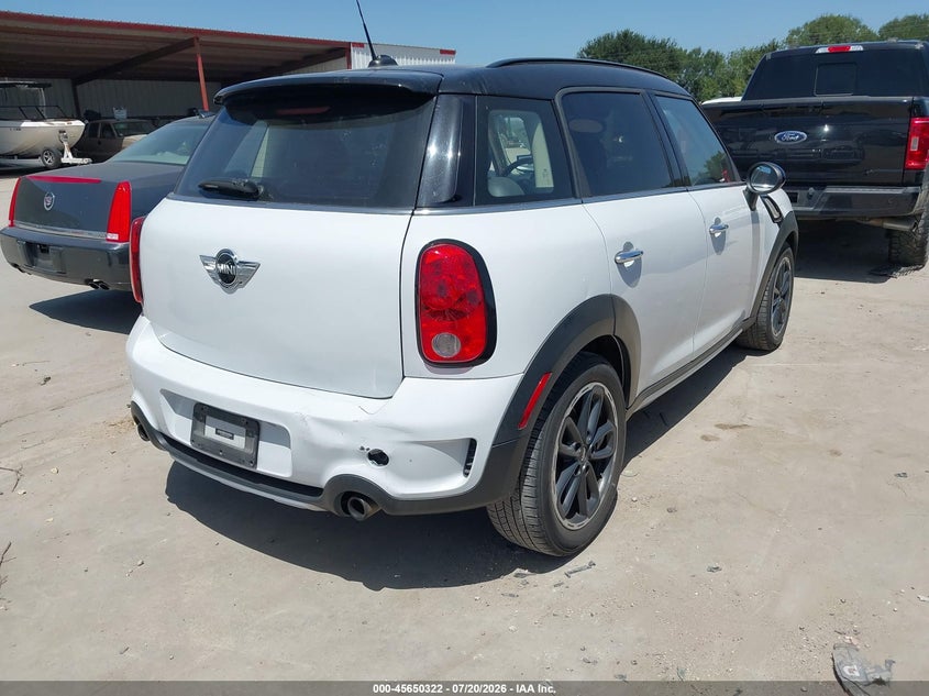 2016 Mini Countryman VIN WMWZC3C53GWT08744 IAAI salvage auction — HAIL, Original (Texas), sold $1,700 on 2026-08-23 (photo 4)