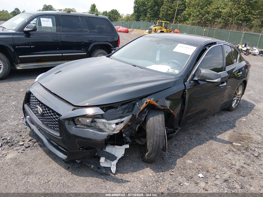 2019 Infiniti Q50 VIN JN1EV7ARXKM591840 IAAI salvage auction — LEFT FRONT, Salvage (Pennsylvania), sold $1,500 on 2026-07-28 (photo 2)