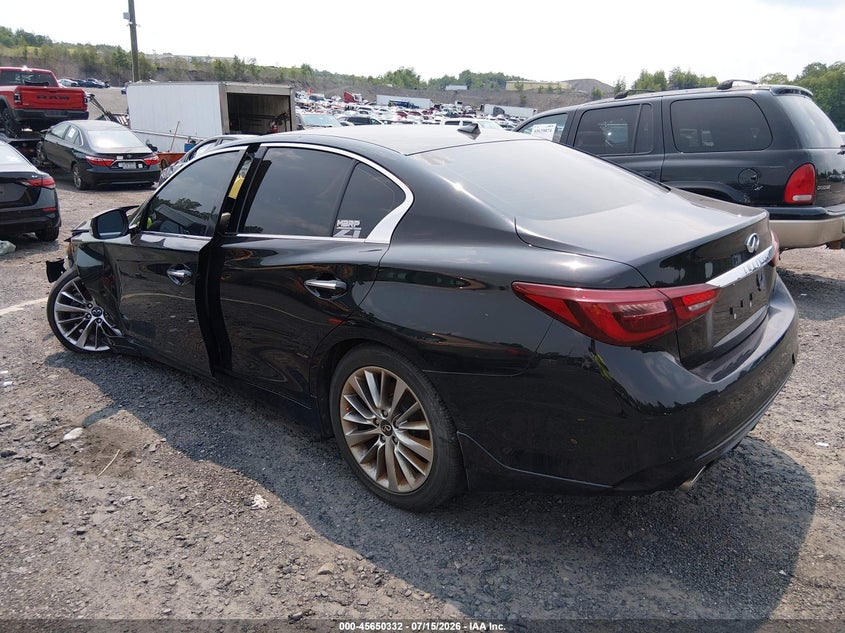 2019 Infiniti Q50 VIN JN1EV7ARXKM591840 IAAI salvage auction — LEFT FRONT, Salvage (Pennsylvania), sold $1,500 on 2026-07-28 (photo 3)