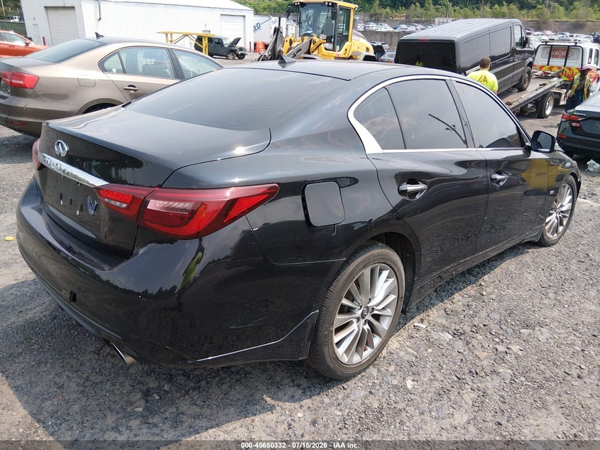 2019 Infiniti Q50 VIN JN1EV7ARXKM591840 IAAI salvage auction — LEFT FRONT, Salvage (Pennsylvania), sold $1,500 on 2026-07-28 (photo 4)