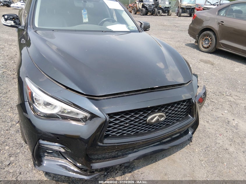 2019 Infiniti Q50 VIN JN1EV7ARXKM591840 IAAI salvage auction — LEFT FRONT, Salvage (Pennsylvania), sold $1,500 on 2026-07-28 (photo 6)