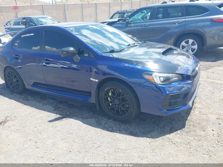 2021 Subaru Wrx sti VIN JF1VA2E67M9816528 IAAI salvage auction — LEFT REAR, Wait Title, sold $9,050 on 2026-08-21 (photo 1)