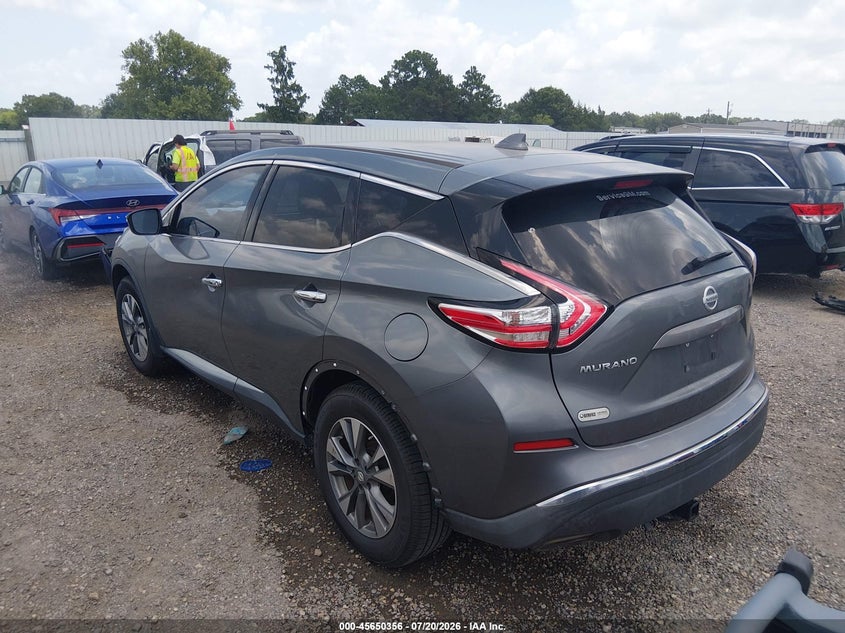 2017 Nissan Murano VIN 5N1AZ2MG1HN155065 IAAI salvage auction — WATER/FLOOD, Wait Title, sold $1,450 on 2026-08-28 (photo 3)