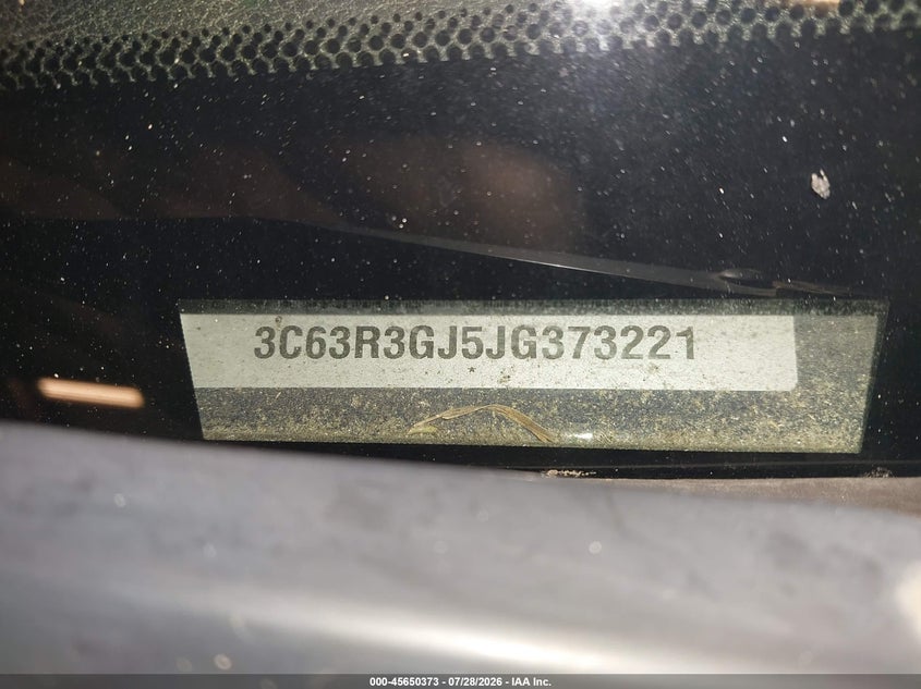 2018 Ram VIN 3C63R3GJ5JG373221 IAAI salvage auction — SIDE, Clear (Michigan), sold $2,750 on 2026-09-22 (photo 8)