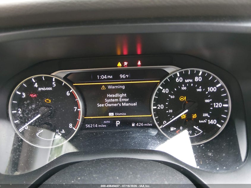 2023 Nissan Rogue VIN JN8BT3BB8PW489307 IAAI salvage auction — FRONT END, Salvage Title, sold $50 on 2026-07-23 (photo 7)