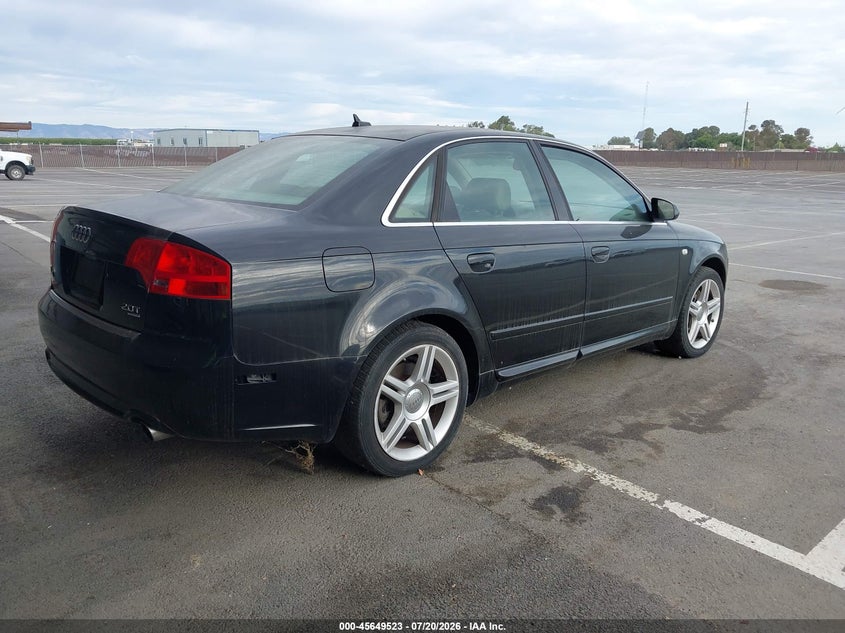 2008 Audi A4 VIN WAUDF78E98A026494 IAAI salvage auction — NORMAL WEAR, Clear - Dealer Only (California), sold $300 on 2026-07-28 (photo 4)