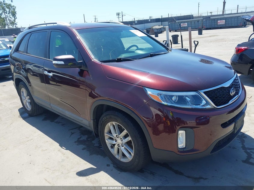 2014 Kia Sorento VIN 5XYKT3A68EG536247 IAAI salvage auction — NORMAL WEAR, Clear - Dealer Only (California), sold $1,225 on 2026-07-24 (photo 1)