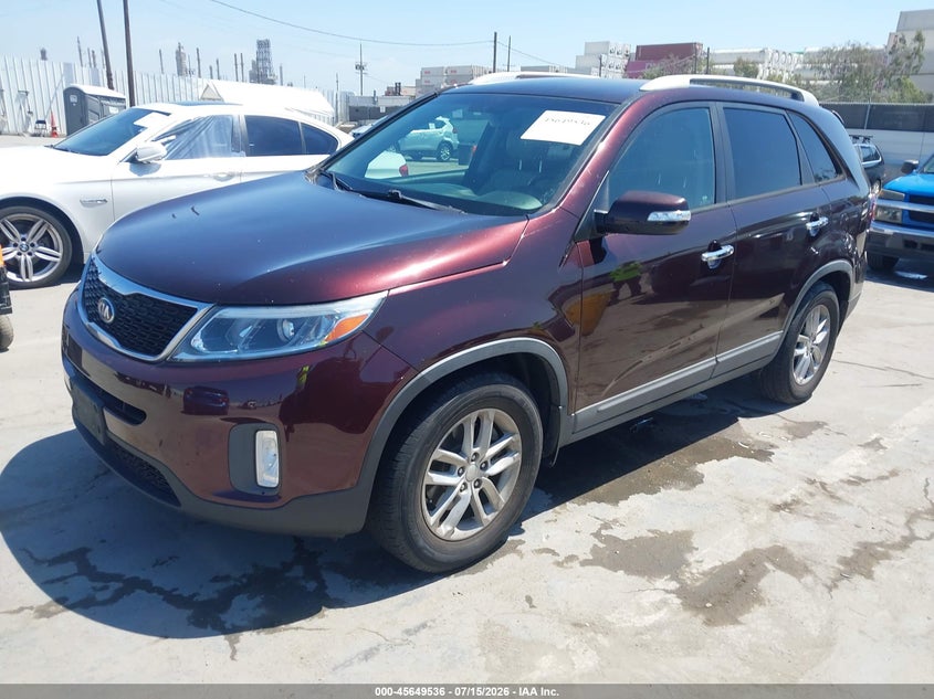 2014 Kia Sorento VIN 5XYKT3A68EG536247 IAAI salvage auction — NORMAL WEAR, Clear - Dealer Only (California), sold $1,225 on 2026-07-24 (photo 2)