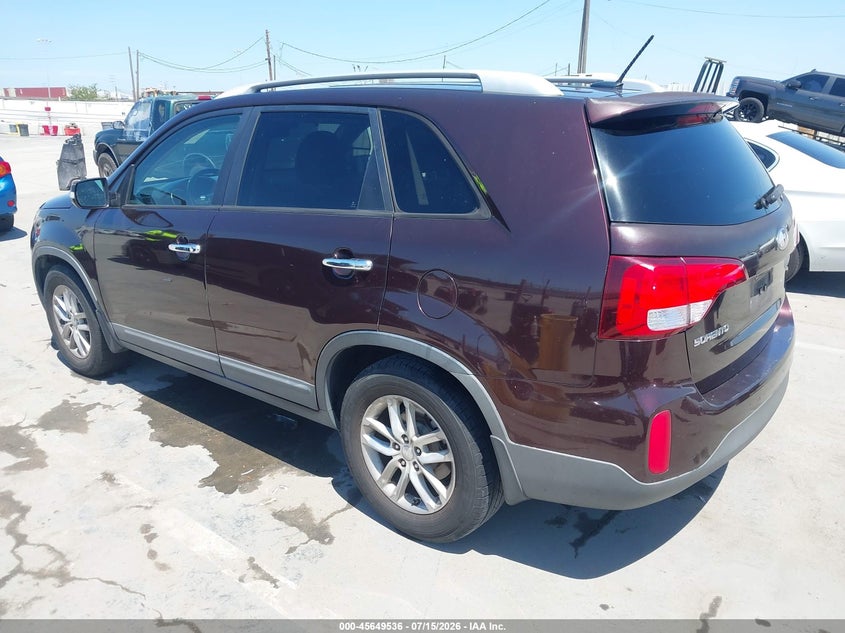 2014 Kia Sorento VIN 5XYKT3A68EG536247 IAAI salvage auction — NORMAL WEAR, Clear - Dealer Only (California), sold $1,225 on 2026-07-24 (photo 3)