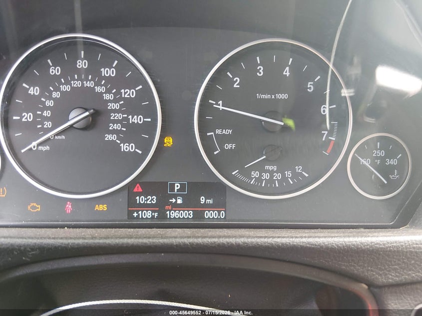 2015 BMW 3er VIN WBA3B1C51FK140069 IAAI salvage auction — NORMAL WEAR, Clear-Dealer Only (Arizona), sold $1,650 on 2026-07-28 (photo 7)