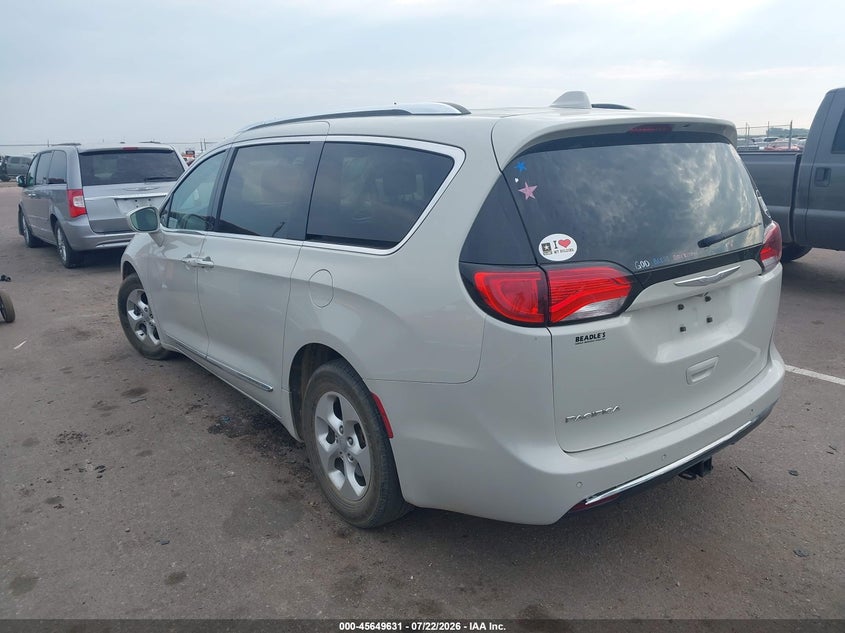 2017 Chrysler Pacifica VIN 2C4RC1EG9HR777935 IAAI salvage auction — HAIL, Salvage Title, sold $1,800 on 2026-09-08 (photo 3)