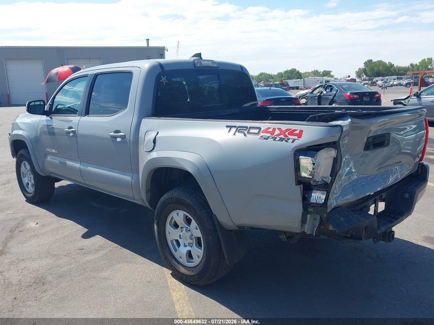 2018 Toyota Tacoma VIN 3TMCZ5AN8JM163102 IAAI salvage auction — FRONT & REAR, Salvage Title, sold $12,100 on 2026-08-05 (photo 3)