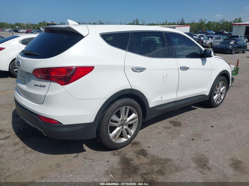 2013 Hyundai Santa fe VIN 5XYZW3LA7DG104979 IAAI salvage auction — NORMAL WEAR, Clear (Florida), sold $625 on 2026-07-29 (photo 4)