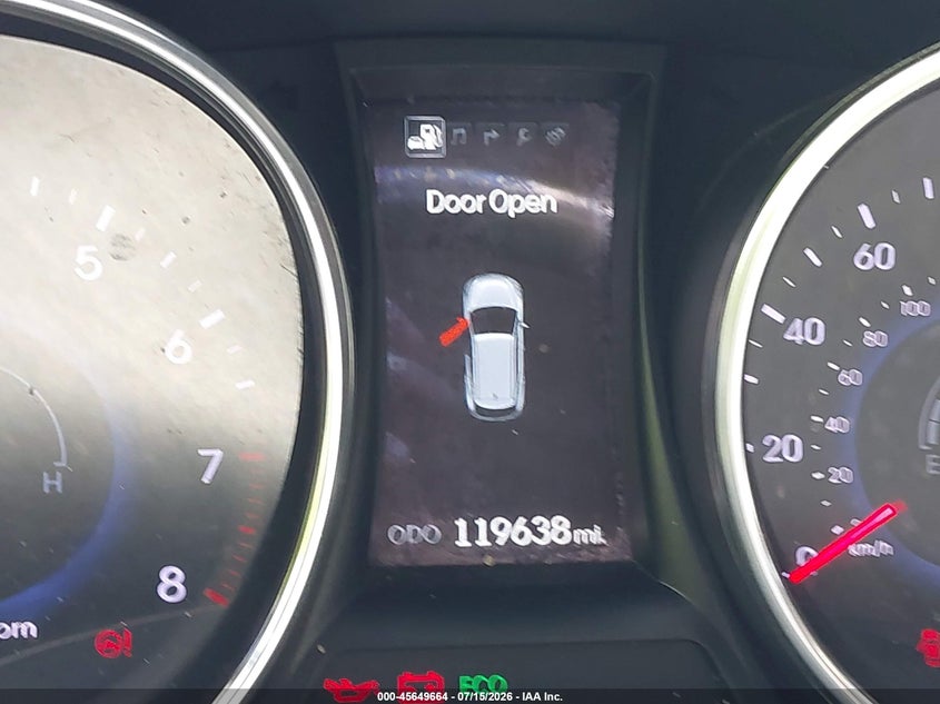 2013 Hyundai Santa fe VIN 5XYZW3LA7DG104979 IAAI salvage auction — NORMAL WEAR, Clear (Florida), sold $625 on 2026-07-29 (photo 7)