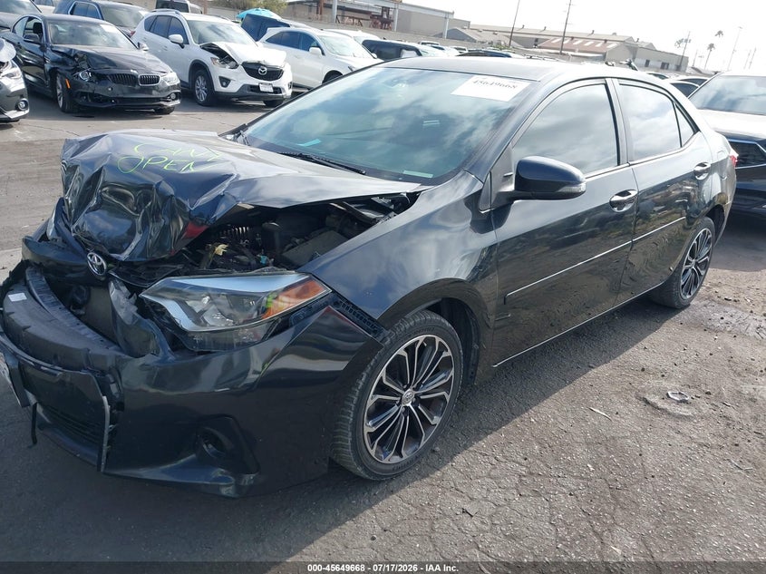 2015 Toyota Corolla VIN 5YFBURHE0FP251004 IAAI salvage auction — FRONT END, Salvage Certificate (California), sold $2,350 on 2026-07-29 (photo 2)