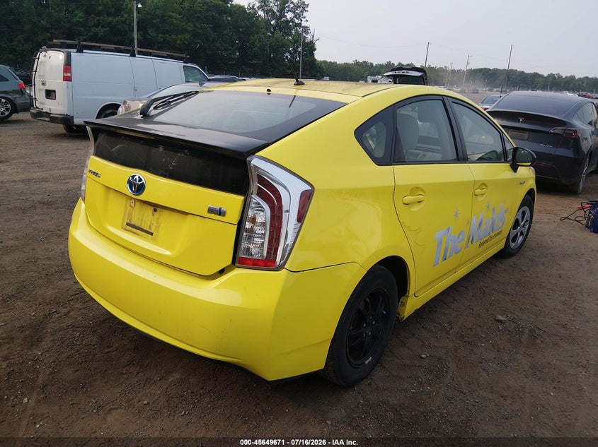 2013 Toyota Prius VIN JTDKN3DU9D1651443 IAAI salvage auction — NORMAL WEAR, Clear (Virginia), sold $775 on 2026-07-22 (photo 4)