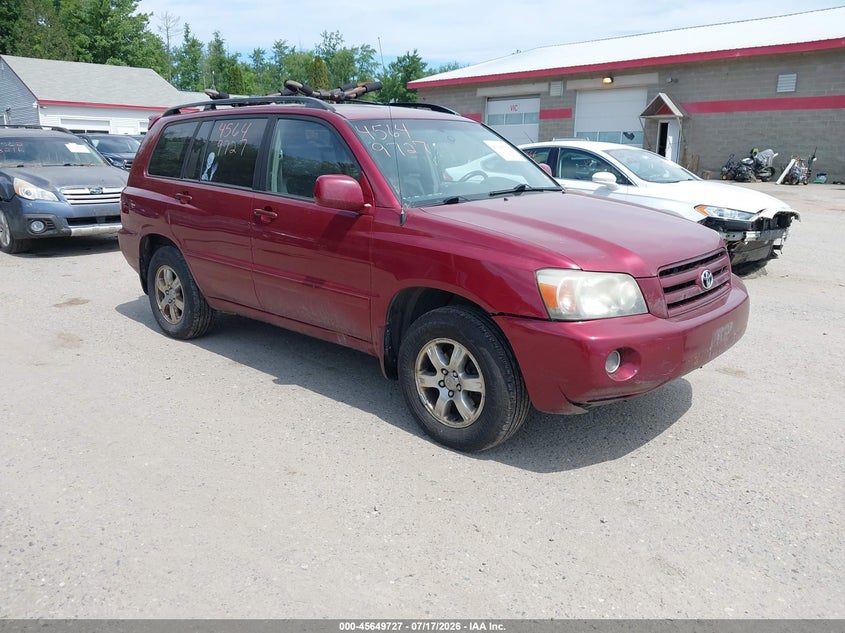 2007 Toyota Highlander VIN JTEHP21A770207606 IAAI salvage auction — NORMAL WEAR, Original (Maine), sold $200 on 2026-07-27 (photo 1)