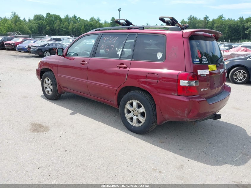 2007 Toyota Highlander VIN JTEHP21A770207606 IAAI salvage auction — NORMAL WEAR, Original (Maine), sold $200 on 2026-07-27 (photo 3)