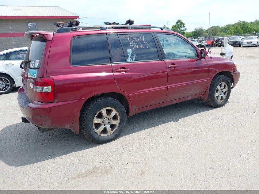 2007 Toyota Highlander VIN JTEHP21A770207606 IAAI salvage auction — NORMAL WEAR, Original (Maine), sold $200 on 2026-07-27 (photo 4)