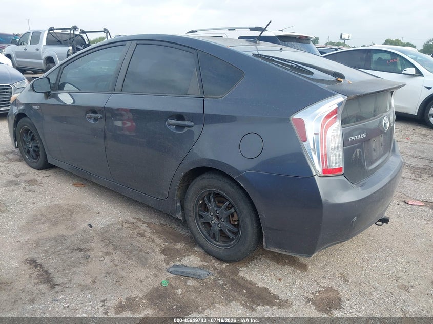 2012 Toyota Prius VIN JTDKN3DU2C1489279 IAAI salvage auction — NORMAL WEAR, Original (Texas), sold $1,900 on 2026-07-22 (photo 3)