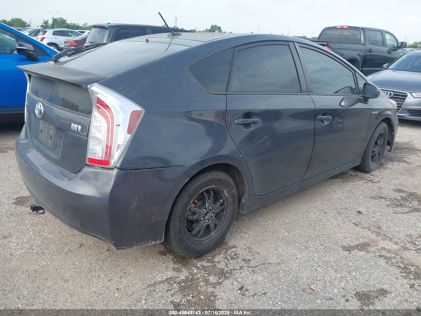 2012 Toyota Prius VIN JTDKN3DU2C1489279 IAAI salvage auction — NORMAL WEAR, Original (Texas), sold $1,900 on 2026-07-22 (photo 4)