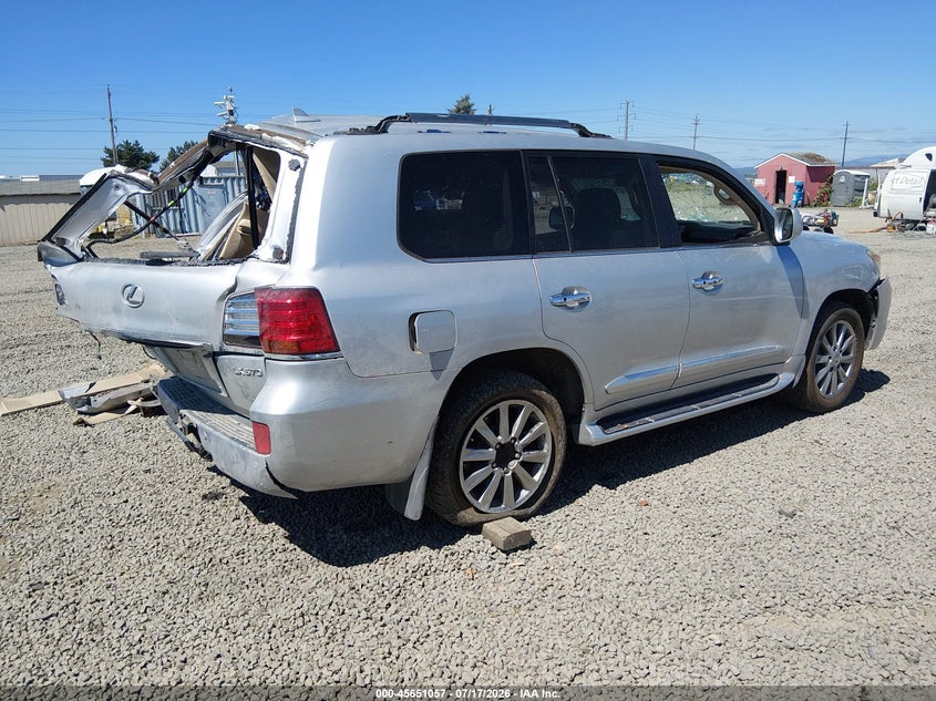 2011 Lexus Lx 570 VIN JTJHY7AX4B4066267 IAAI salvage auction — ROLLOVER, Non-Repairable (California), sold $7,225 on 2026-08-24 (photo 4)