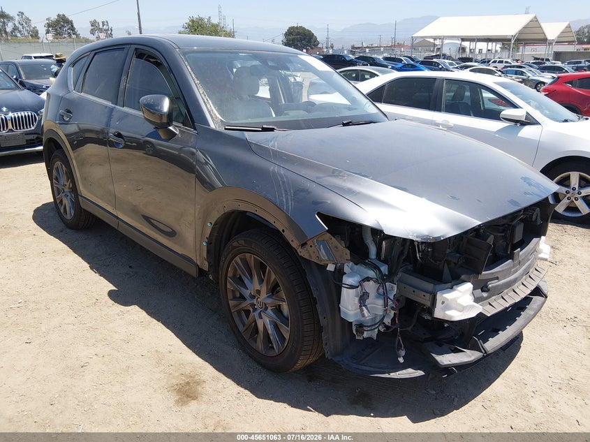 2021 Mazda Cx-5 VIN JM3KFBAYXM0377262 IAAI salvage auction — SIDE, Salvage (California), sold $5,400 on 2026-08-02 (photo 1)