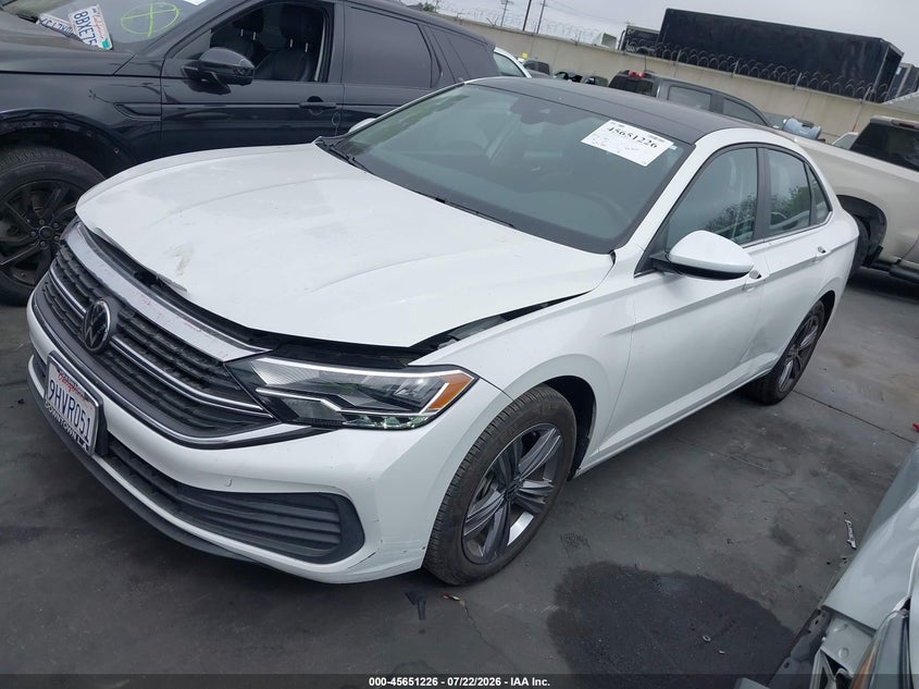 2023 Volkswagen Jetta VIN 3VW7M7BU8PM042383 IAAI salvage auction — FRONT END, Salvage Title, sold $7,300 on 2026-08-19 (photo 2)