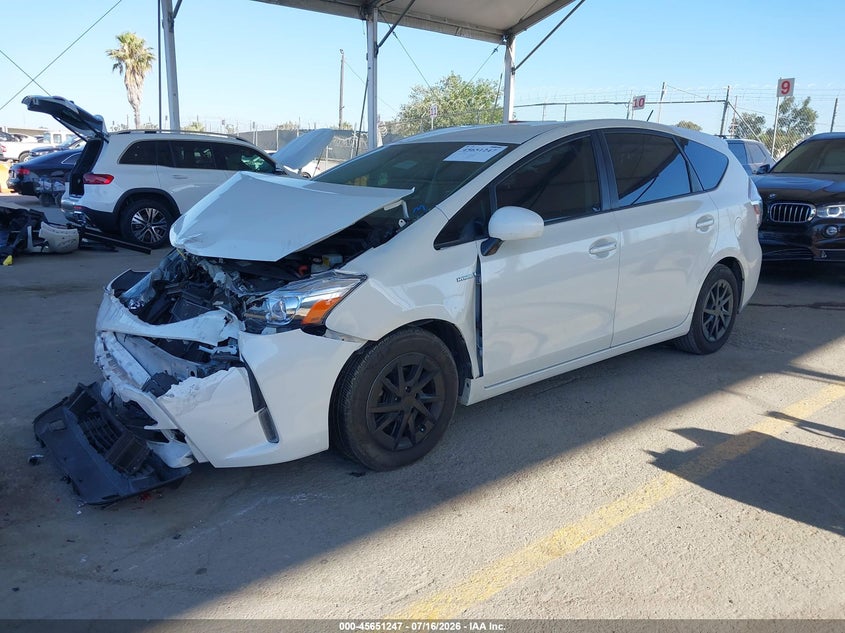 2017 Toyota Prius v VIN JTDZN3EU9HJ073122 IAAI salvage auction — FRONT END, Salvage (California), sold $7,150 on 2026-08-12 (photo 2)