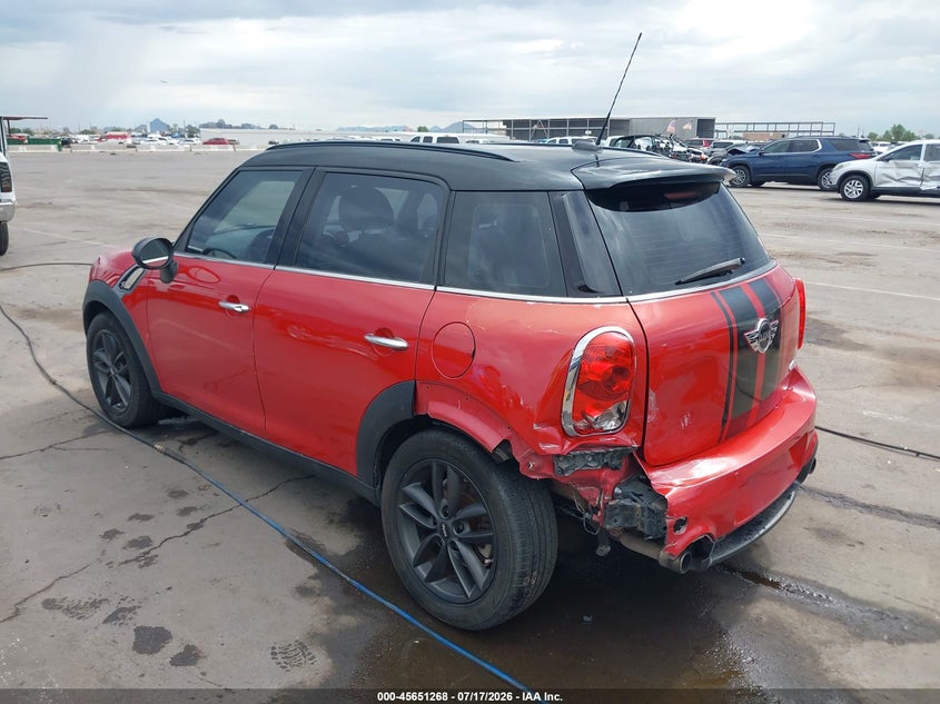 2013 Mini Countryman VIN WMWZC3C56DWP21544 IAAI salvage auction — LEFT REAR, Salvage Title, sold $1,325 on 2026-08-11 (photo 3)