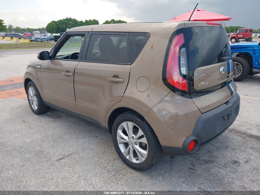 2014 Kia Soul VIN KNDJP3A54E7005907 IAAI salvage auction — ENGINE DAMAGE, Clear (Florida), sold $375 on 2026-07-23 (photo 3)