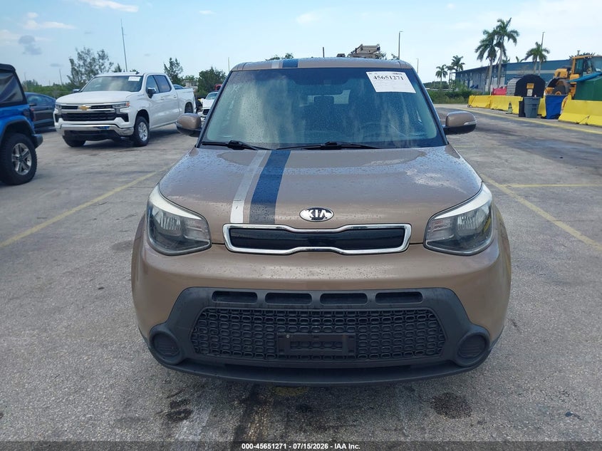 2014 Kia Soul VIN KNDJP3A54E7005907 IAAI salvage auction — ENGINE DAMAGE, Clear (Florida), sold $375 on 2026-07-23 (photo 6)