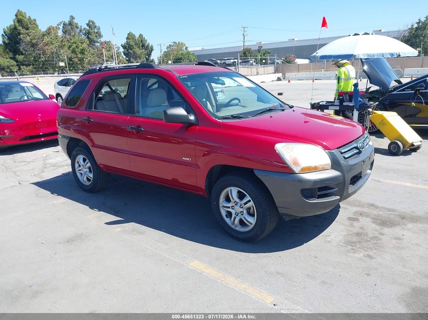 2008 Kia Sportage VIN KNDJE723687478304 IAAI salvage auction — NORMAL WEAR, Clear - Dealer Only (California), sold $375 on 2026-07-29 (photo 1)