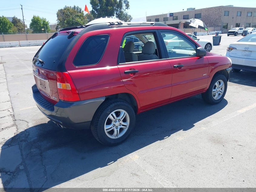 2008 Kia Sportage VIN KNDJE723687478304 IAAI salvage auction — NORMAL WEAR, Clear - Dealer Only (California), sold $375 on 2026-07-29 (photo 4)