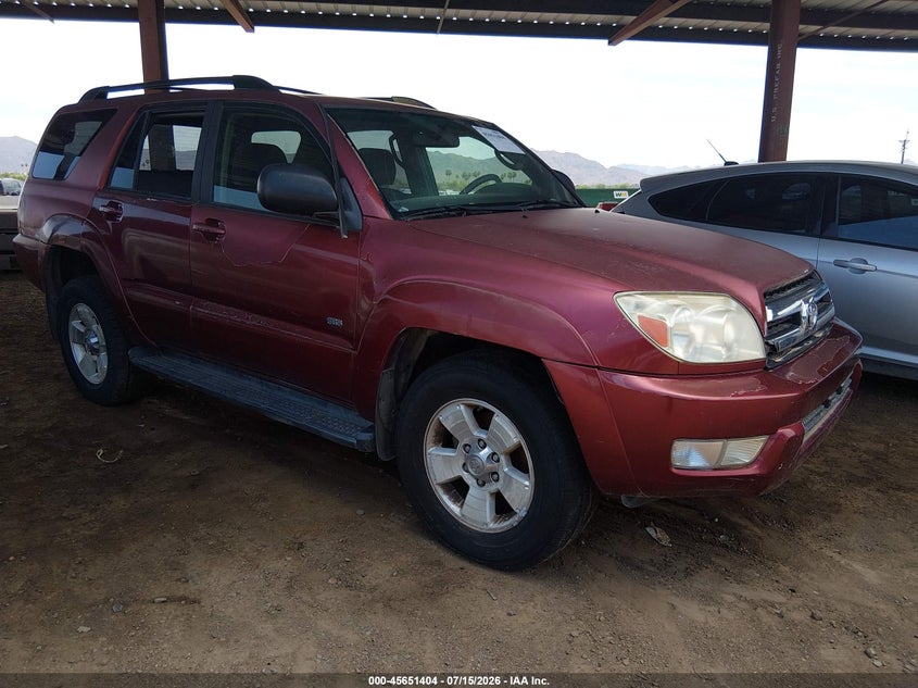 2005 Toyota 4runner VIN JTEZU14R158040361 IAAI salvage auction — NORMAL WEAR, Clear-Dealer Only (Arizona), sold $1,850 on 2026-07-28 (photo 1)