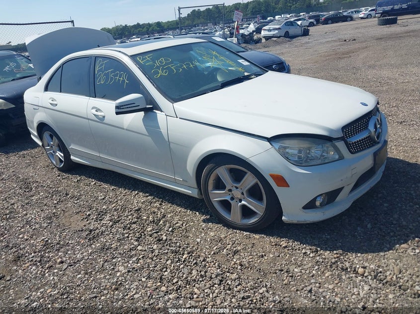 2010 Mercedes-benz C class VIN WDDGF5EBXAR129970 IAAI salvage auction — REAR END, Bill Of Sale (New York), sold $25 on 2026-08-18 (photo 1)