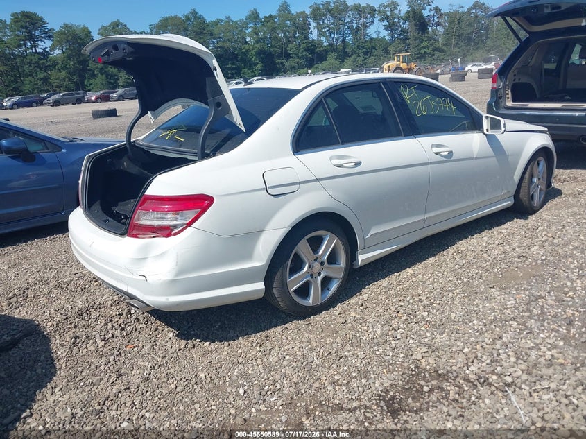 2010 Mercedes-benz C class VIN WDDGF5EBXAR129970 IAAI salvage auction — REAR END, Bill Of Sale (New York), sold $25 on 2026-08-18 (photo 4)