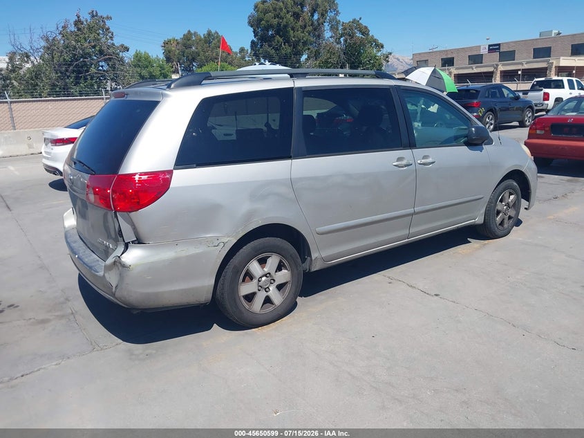 2006 Toyota Sienna VIN 5TDZA23C86S411383 IAAI salvage auction — NORMAL WEAR, Salvage Title - Dealer (California), sold $225 on 2026-07-29 (photo 4)
