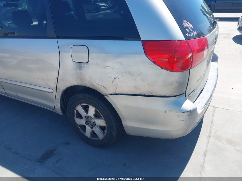 2006 Toyota Sienna VIN 5TDZA23C86S411383 IAAI salvage auction — NORMAL WEAR, Salvage Title - Dealer (California), sold $225 on 2026-07-29 (photo 6)