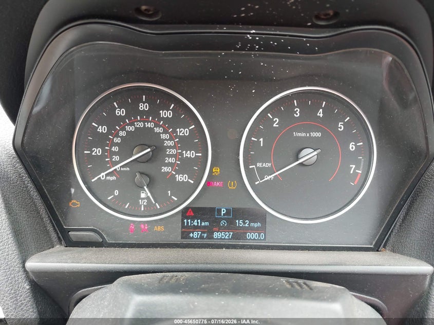 2015 BMW 2er VIN WBA1K7C57FV235065 IAAI salvage auction — FRONT END, Salvage (Idaho), sold $2,600 on 2026-08-05 (photo 7)