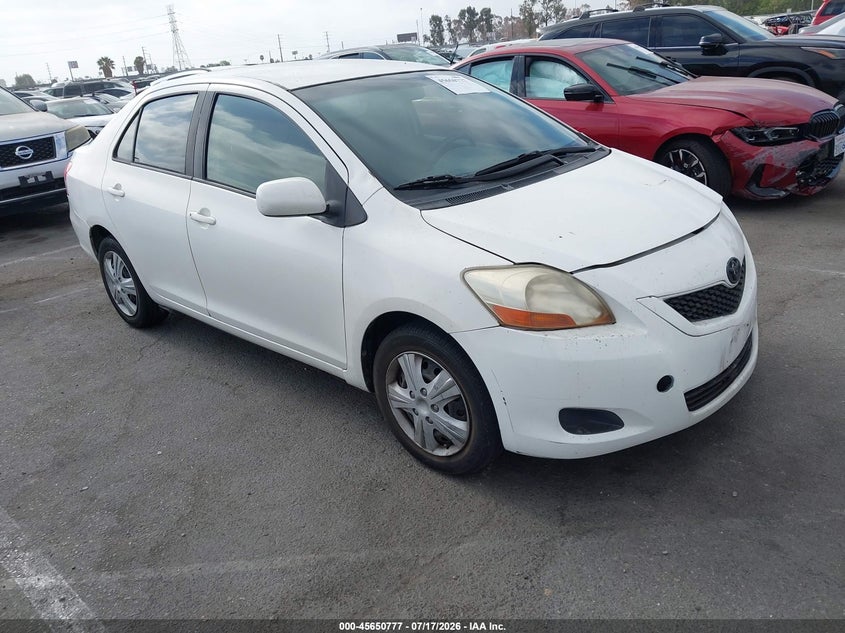 2010 Toyota Yaris VIN JTDBT4K30A1354630 IAAI salvage auction — LEFT FRONT, Salvage (California), sold $500 on 2026-07-30 (photo 1)