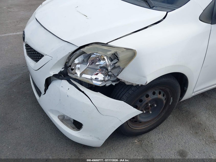 2010 Toyota Yaris VIN JTDBT4K30A1354630 IAAI salvage auction — LEFT FRONT, Salvage (California), sold $500 on 2026-07-30 (photo 6)