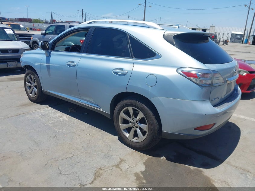 2010 Lexus Rx 350 VIN JTJZK1BAXA2406402 IAAI salvage auction — NORMAL WEAR, Clear - Dealer Only (California), sold $1,500 on 2026-07-22 (photo 3)