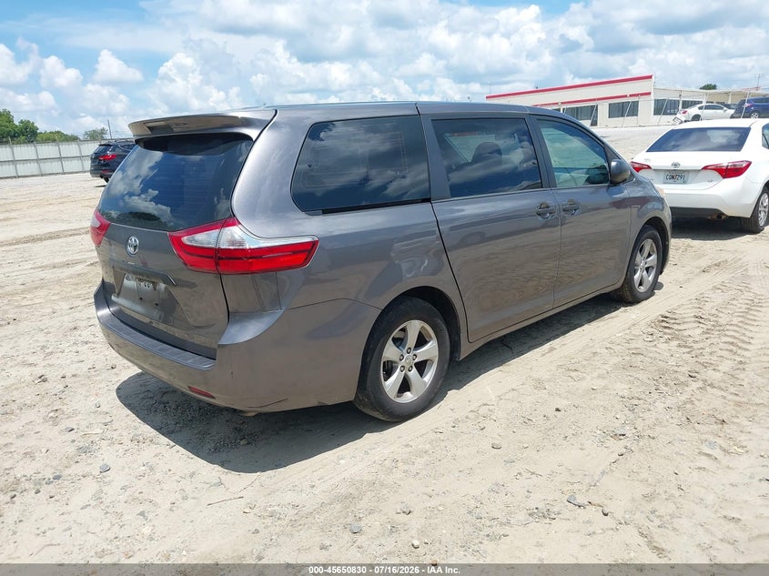 2017 Toyota Sienna VIN 5TDZZ3DC9HS879042 IAAI salvage auction — NORMAL WEAR, Clear (Georgia), sold $900 on 2026-07-30 (photo 4)