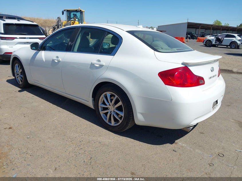 2009 Infiniti G37 VIN JNKCV61E39M310255 IAAI salvage auction — NORMAL WEAR, Clear - Dealer Only (California), sold $575 on 2026-07-29 (photo 3)