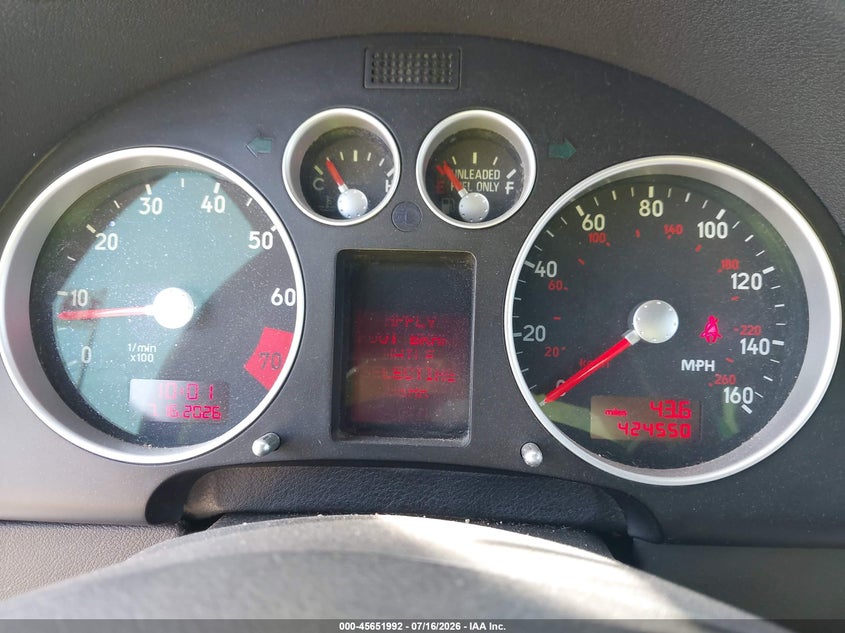 2004 Audi Tt VIN TRUUF28NX41020838 IAAI salvage auction — THEFT, Clear - Dealer Only (California), sold $1,600 on 2026-07-22 (photo 7)
