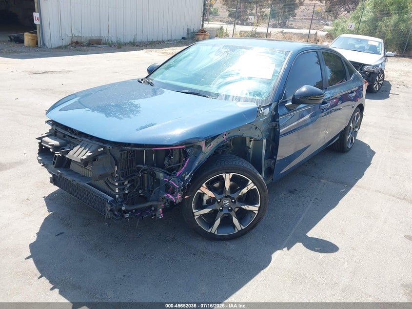 2025 Honda Civic VIN 2HGFE4F87SH326605 IAAI salvage auction — LEFT FRONT, Salvage Title, sold $9,100 on 2026-08-03 (photo 2)
