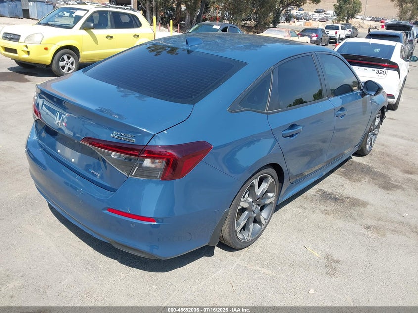2025 Honda Civic VIN 2HGFE4F87SH326605 IAAI salvage auction — LEFT FRONT, Salvage Title, sold $9,100 on 2026-08-03 (photo 4)