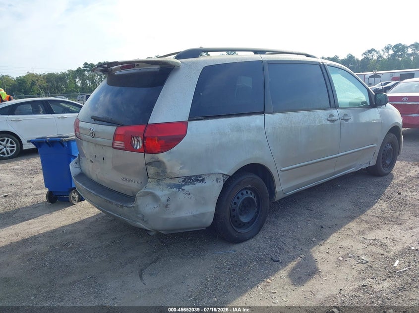 2004 Toyota Sienna VIN 5TDZA23CX4S021012 IAAI salvage auction — NORMAL WEAR, Clear (Florida), sold $325 on 2026-07-28 (photo 4)
